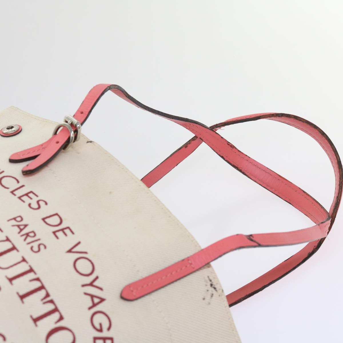 LOUIS VUITTON Cabas PM Tote Bag Canvas Beige Pink M94505 LV 64362