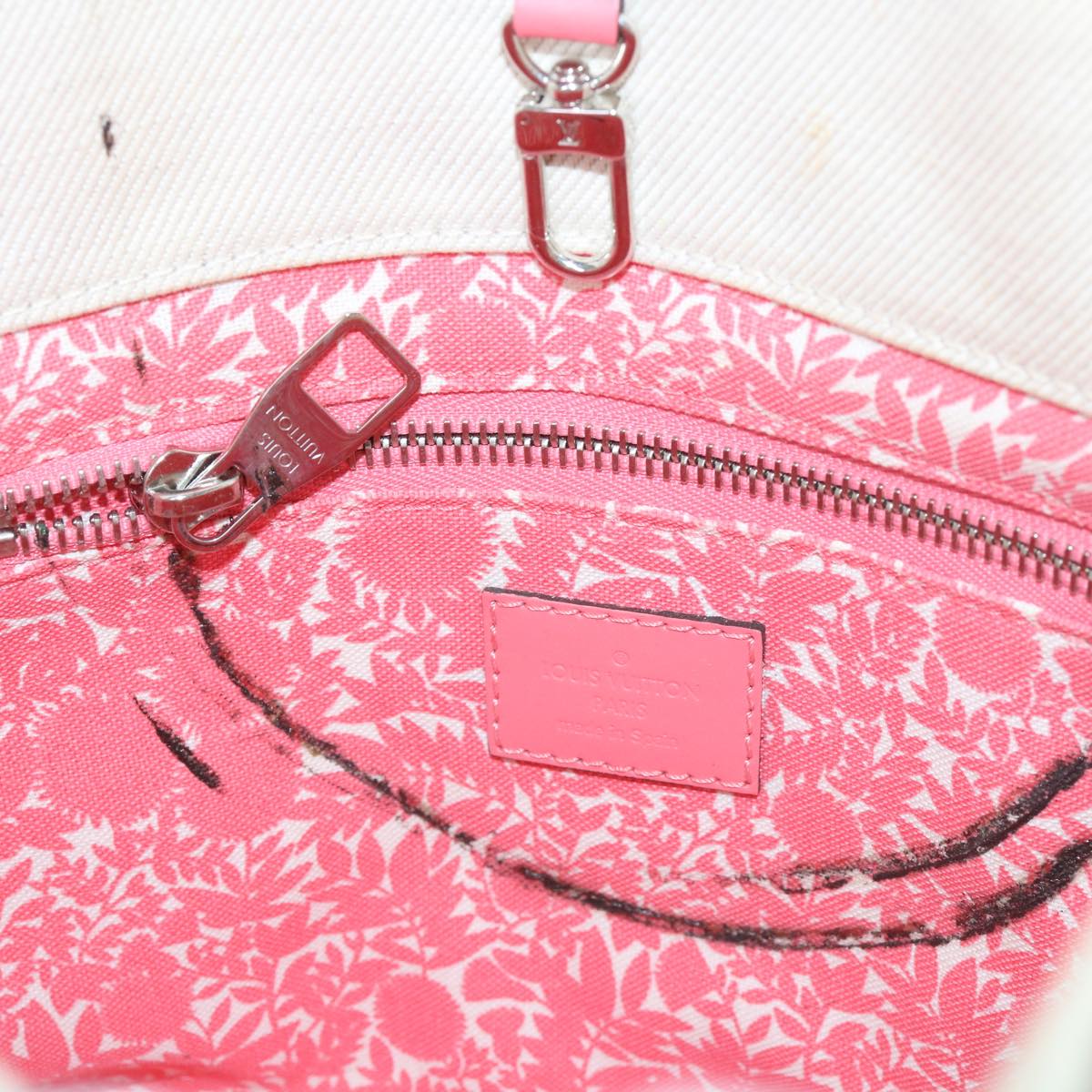 LOUIS VUITTON Cabas PM Tote Bag Canvas Beige Pink M94505 LV 64362
