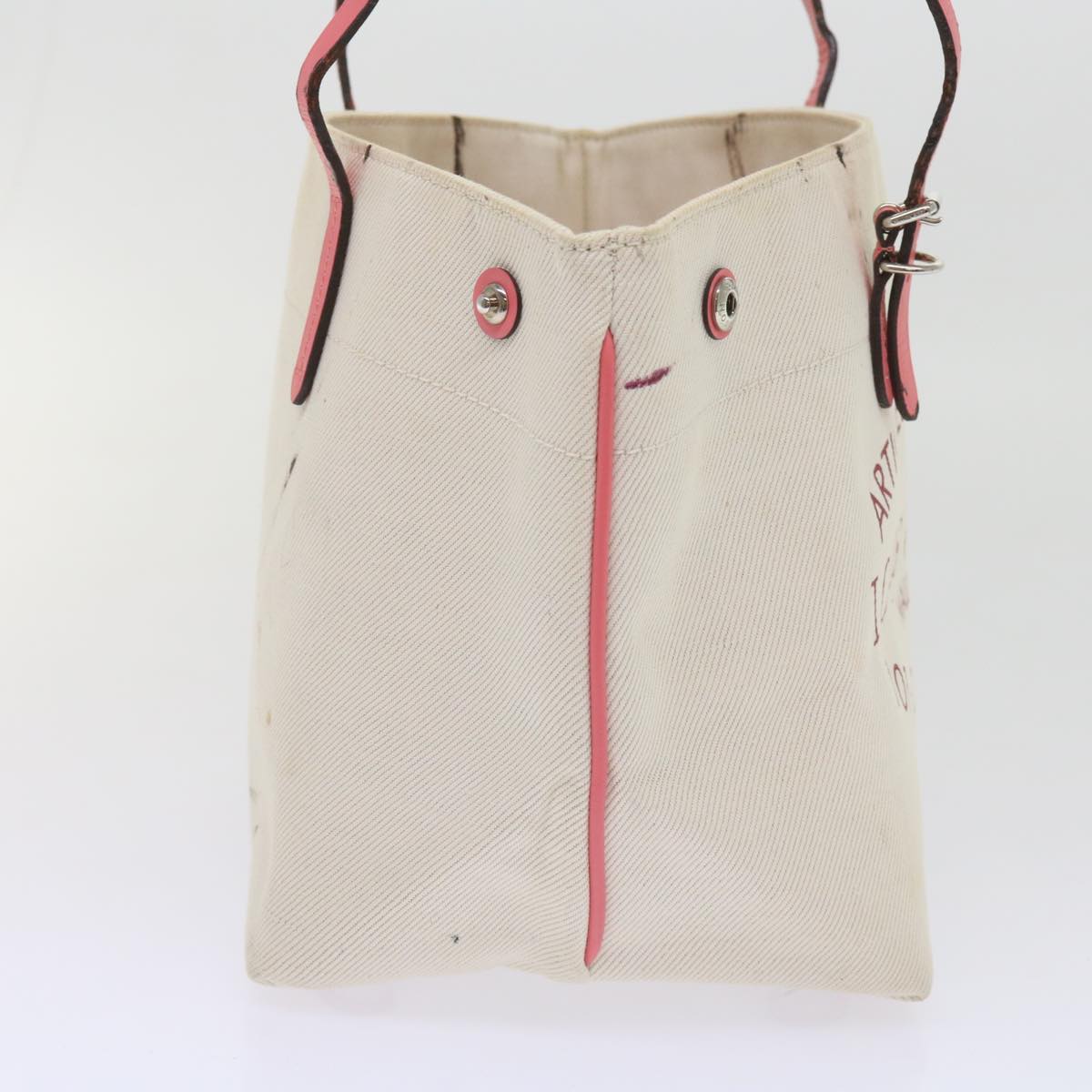 LOUIS VUITTON Cabas PM Tote Bag Canvas Beige Pink M94505 LV 64362