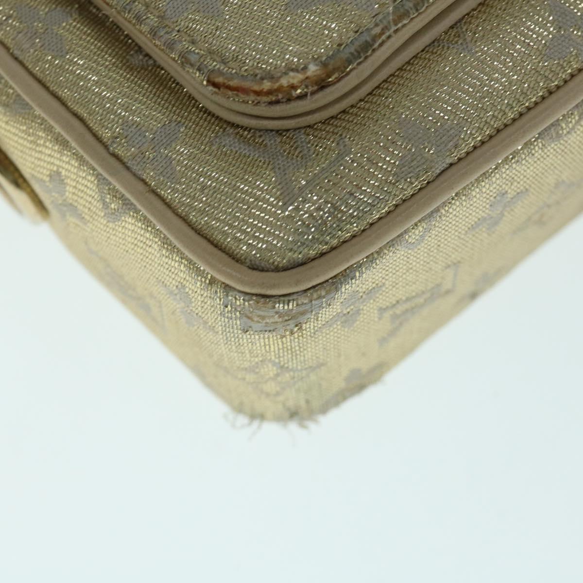 LOUIS VUITTON Monogram Shine McKenna Shoulder Bag Gold M92363 LV 64385