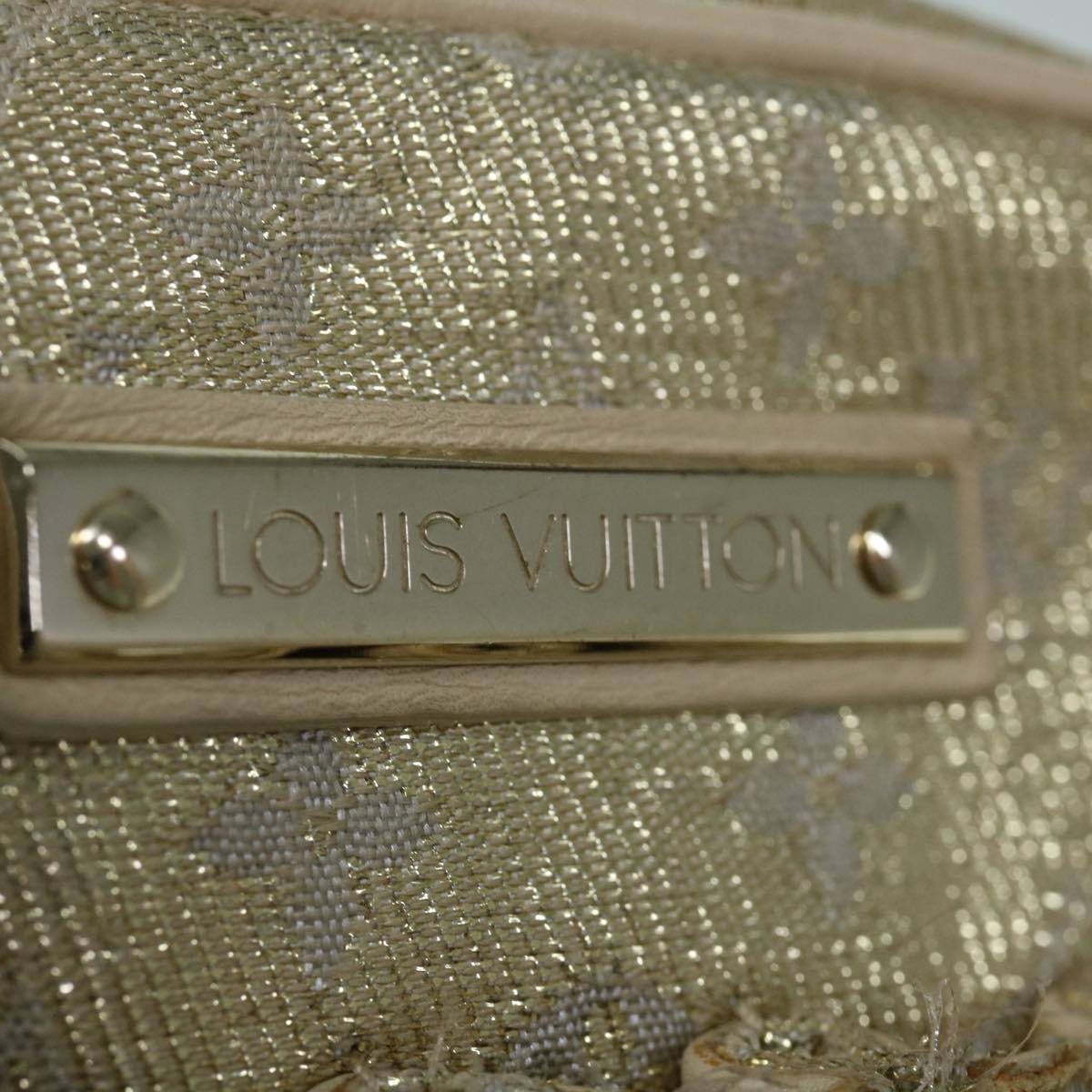 LOUIS VUITTON Monogram Shine McKenna Shoulder Bag Gold M92363 LV 64385