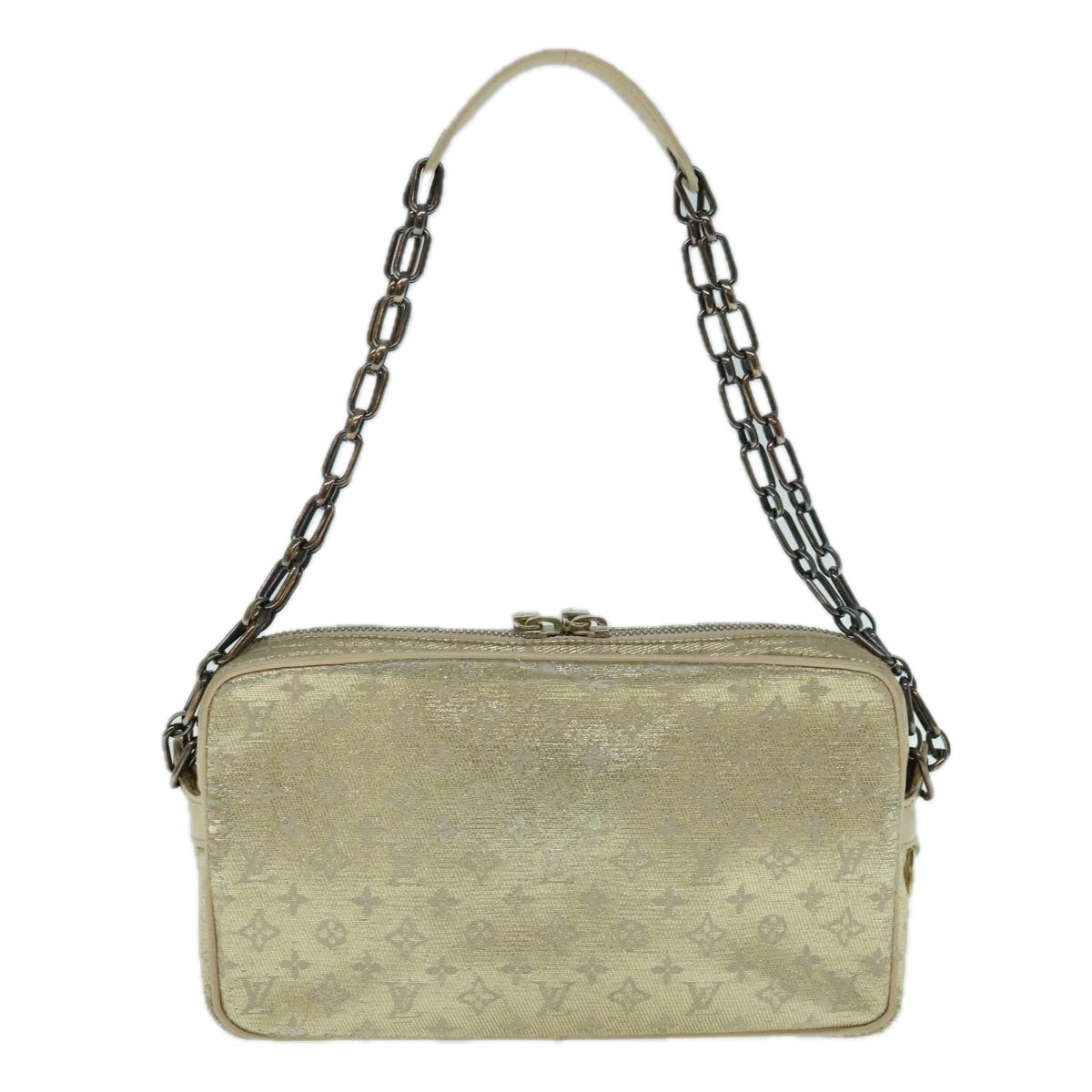LOUIS VUITTON Monogram Shine McKenna Shoulder Bag Gold M92363 LV 64385
