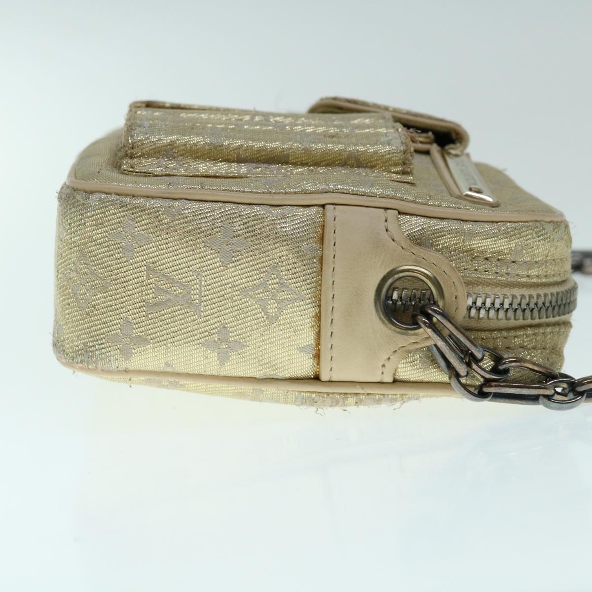 LOUIS VUITTON Monogram Shine McKenna Shoulder Bag Gold M92363 LV 64385