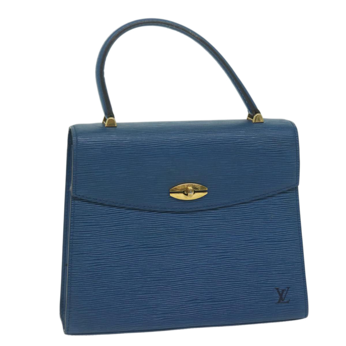 LOUIS VUITTON Epi Malesherbes Hand Bag Blue M52375 LV 64398
