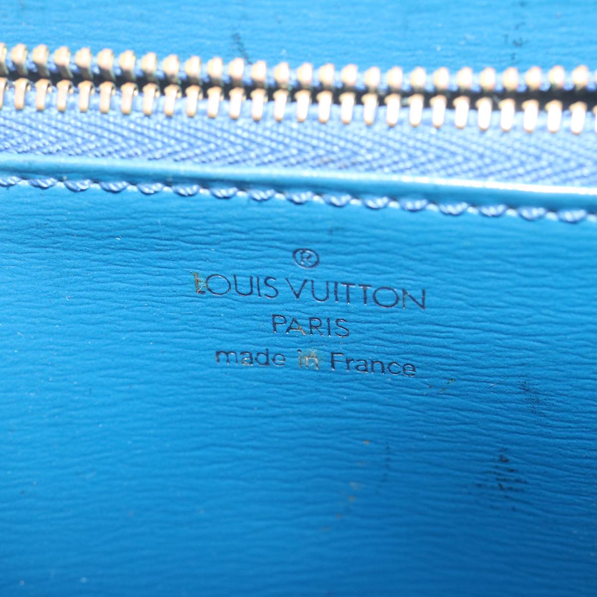 LOUIS VUITTON Epi Malesherbes Hand Bag Blue M52375 LV 64398