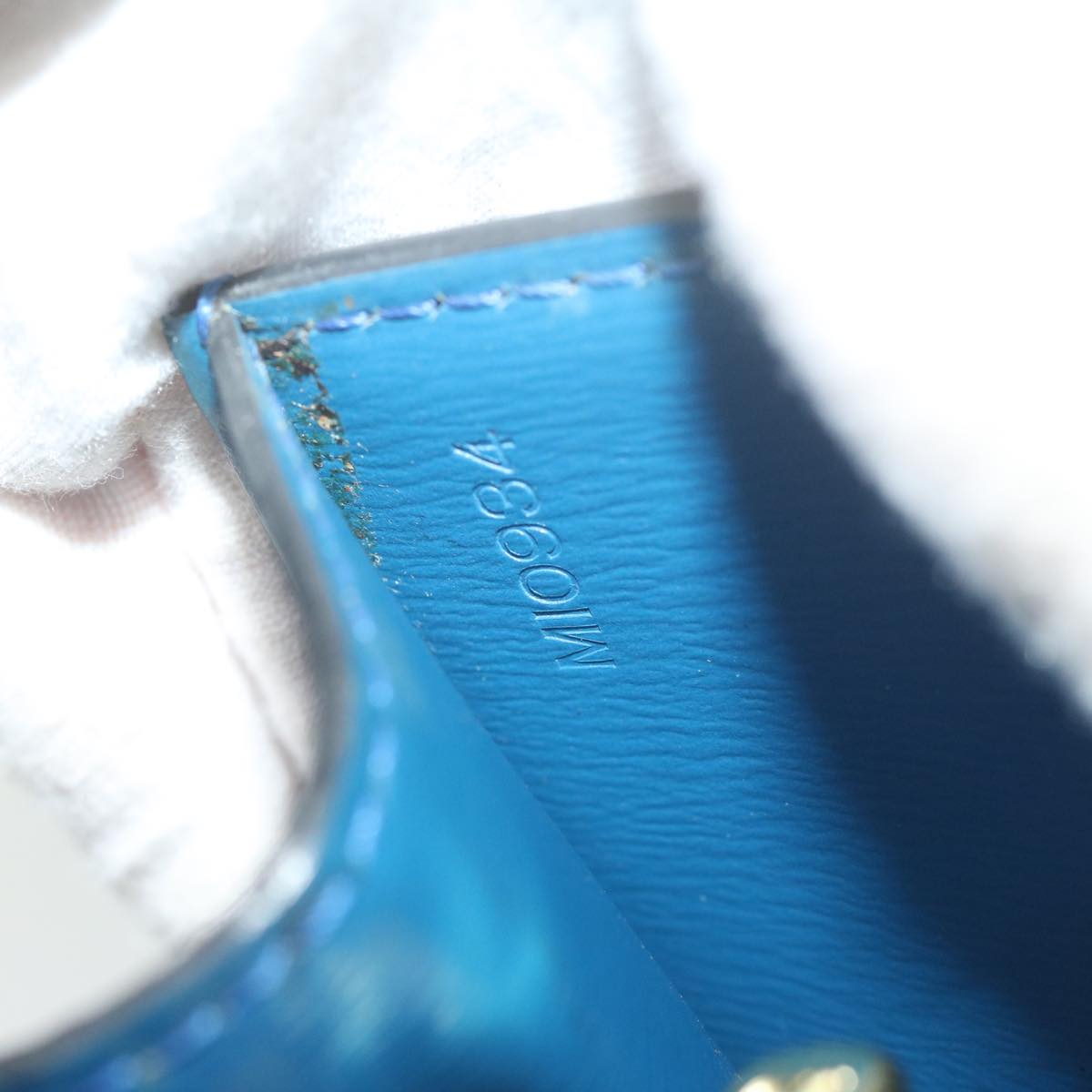 LOUIS VUITTON Epi Malesherbes Hand Bag Blue M52375 LV 64398