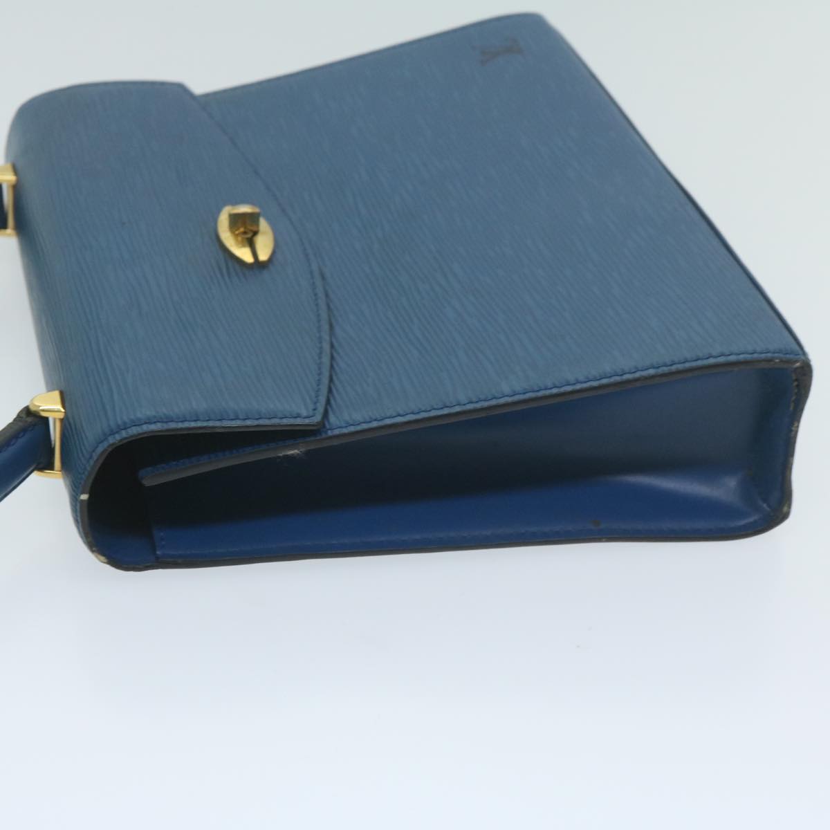 LOUIS VUITTON Epi Malesherbes Hand Bag Blue M52375 LV 64398