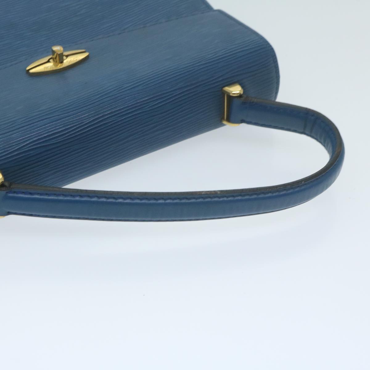 LOUIS VUITTON Epi Malesherbes Hand Bag Blue M52375 LV 64398