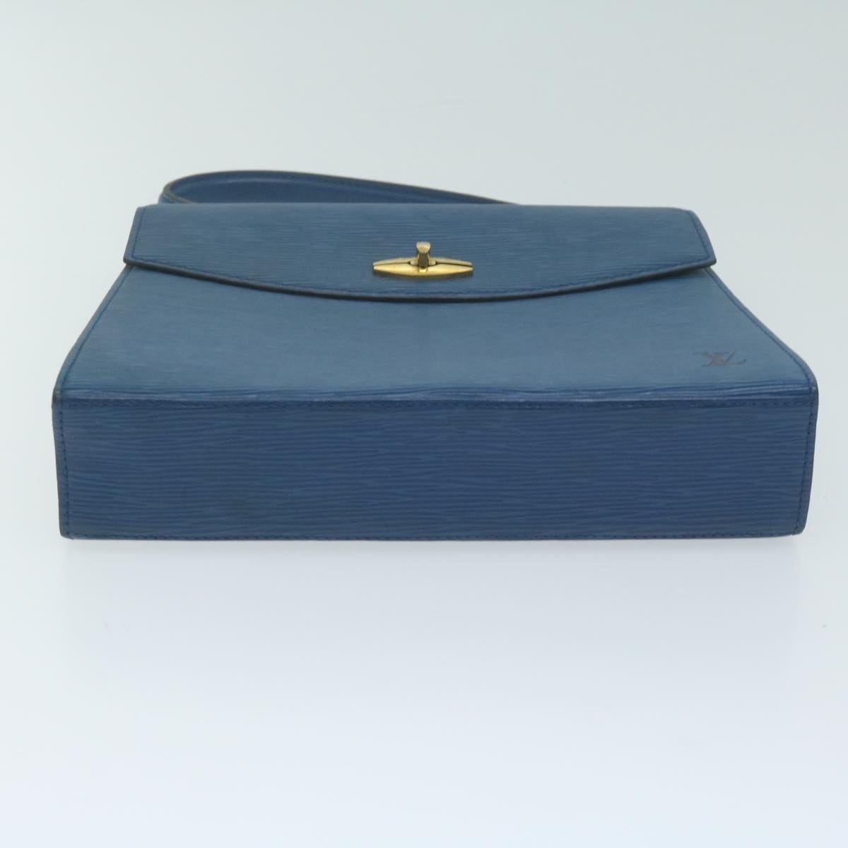 LOUIS VUITTON Epi Malesherbes Hand Bag Blue M52375 LV 64398