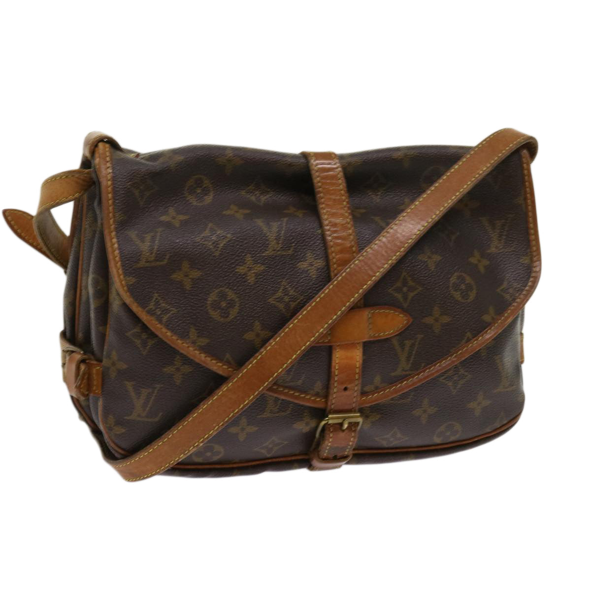 LOUIS VUITTON Monogram Saumur 30 Shoulder Bag M42256 LV 64409