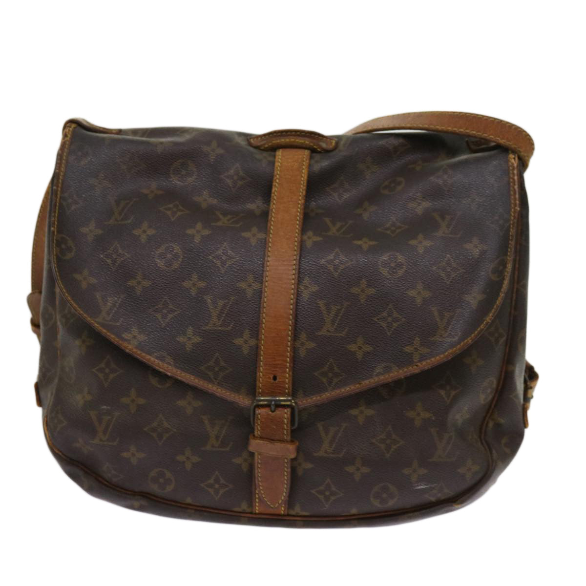 LOUIS VUITTON Monogram Saumur 35 Shoulder Bag M42254 LV 64415