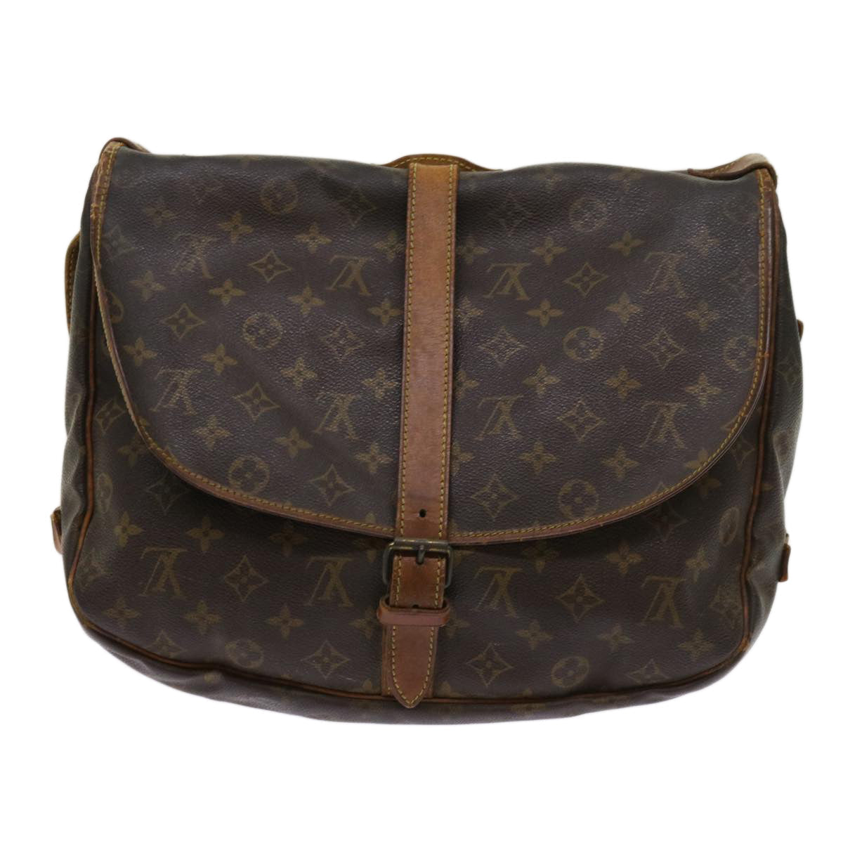 LOUIS VUITTON Monogram Saumur 35 Shoulder Bag M42254 LV 64415