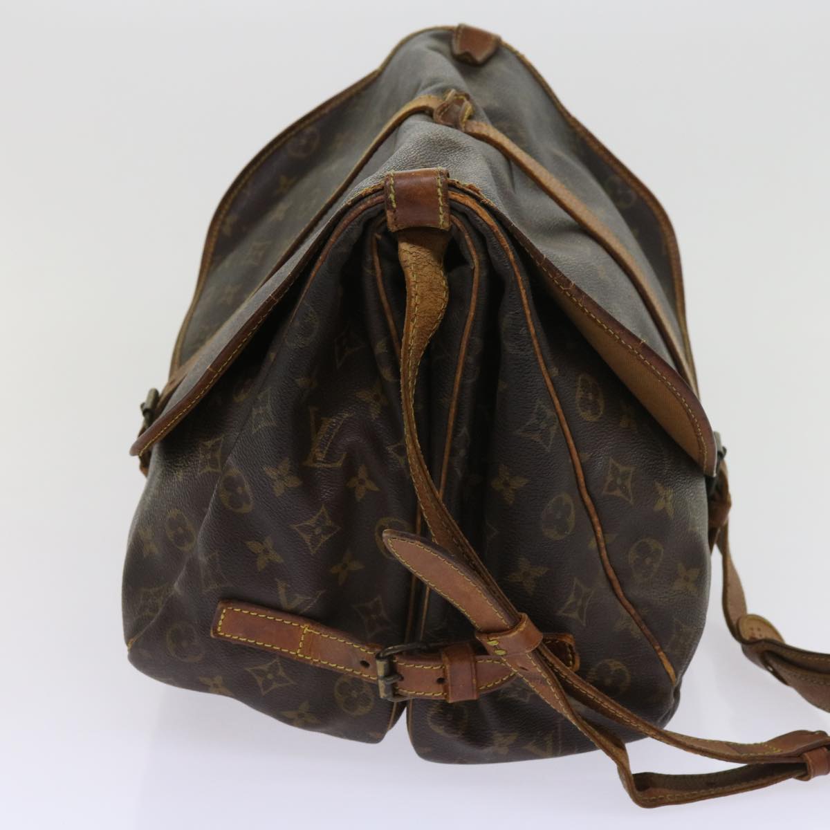 LOUIS VUITTON Monogram Saumur 35 Shoulder Bag M42254 LV 64415