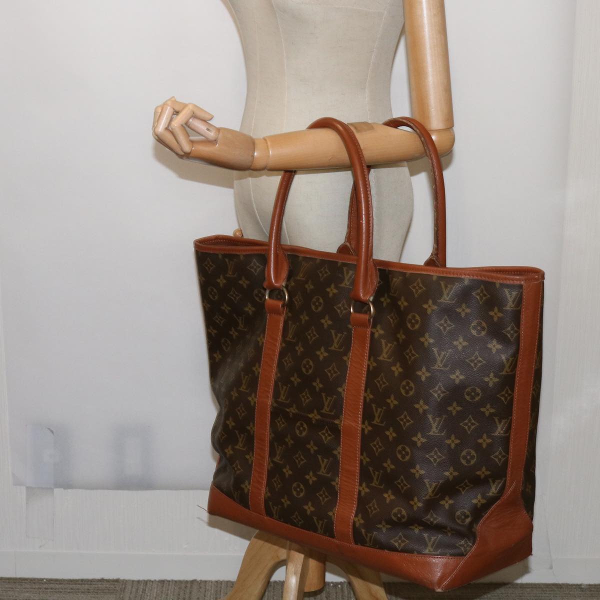 LOUIS VUITTON Monogram Sac Weekend GM Tote Bag M42420 LV 64442