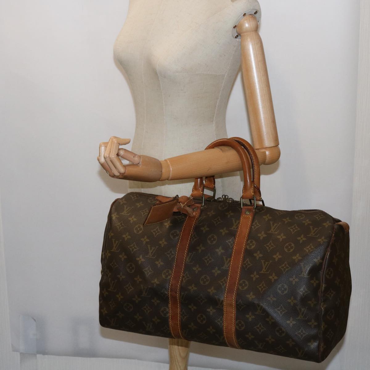LOUIS VUITTON Monogram Keepall 45 Boston Bag M41428 LV 64450