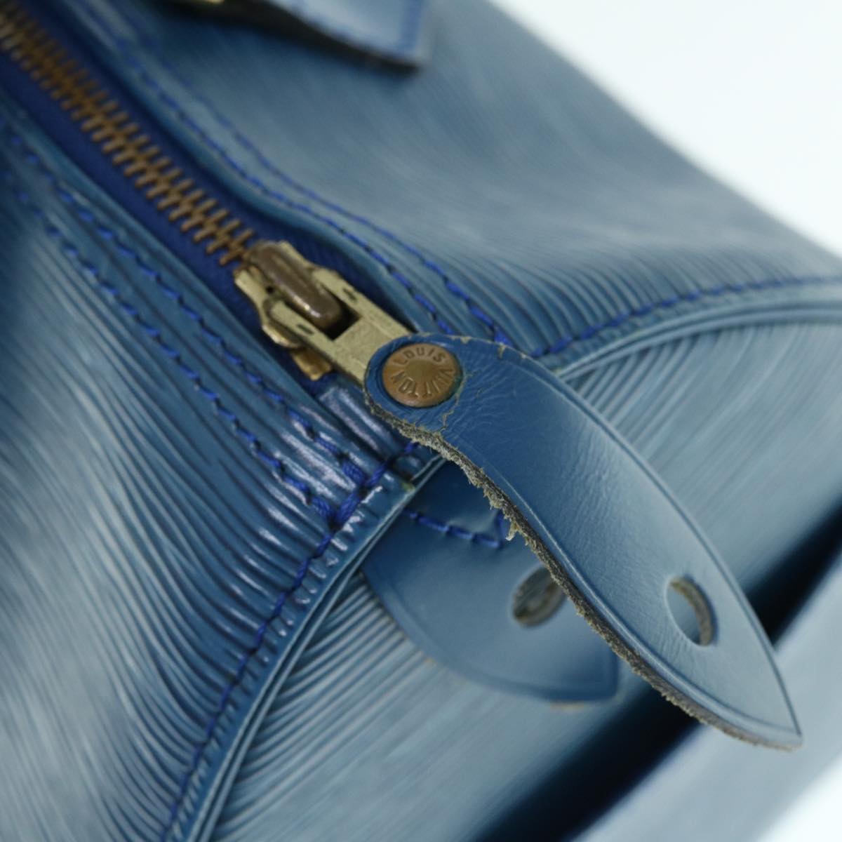 LOUIS VUITTON Epi Speedy 25 Hand Bag Toledo Blue M43015 LV 64466