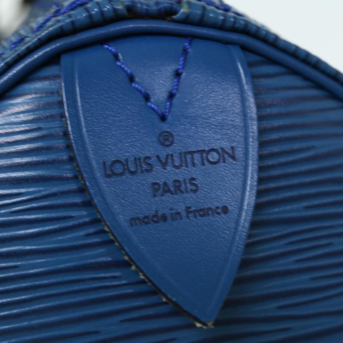 LOUIS VUITTON Epi Speedy 25 Hand Bag Toledo Blue M43015 LV 64466