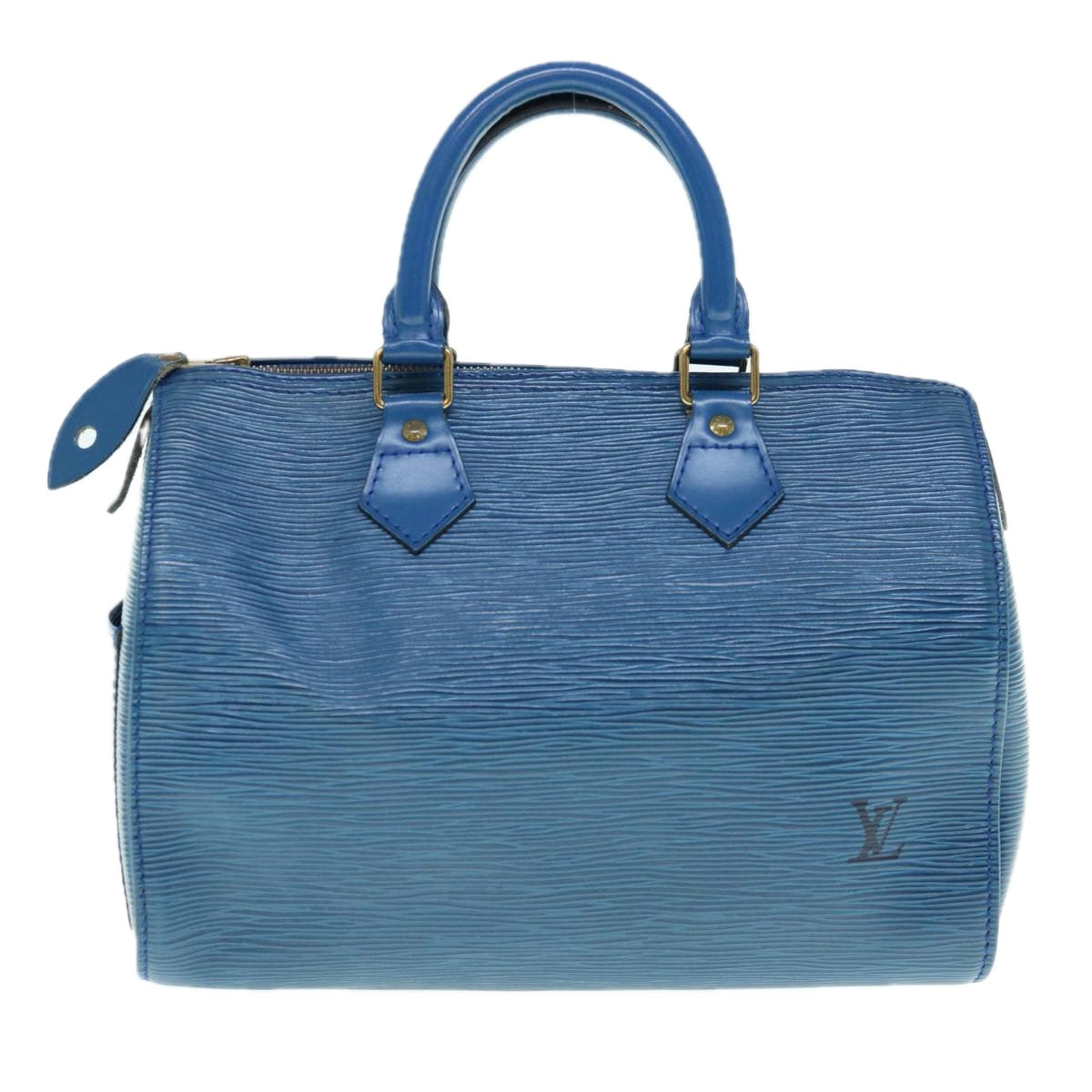 LOUIS VUITTON Epi Speedy 25 Hand Bag Toledo Blue M43015 LV 64466