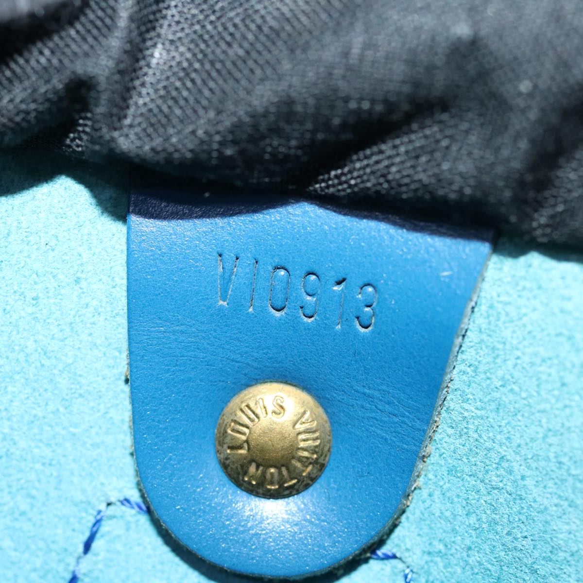 LOUIS VUITTON Epi Speedy 25 Hand Bag Toledo Blue M43015 LV 64466