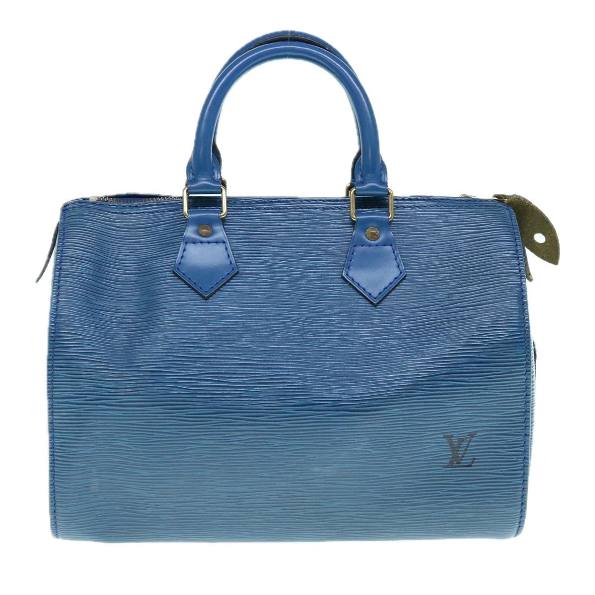 LOUIS VUITTON Epi Speedy 25 Hand Bag Toledo Blue M43015 LV 64466