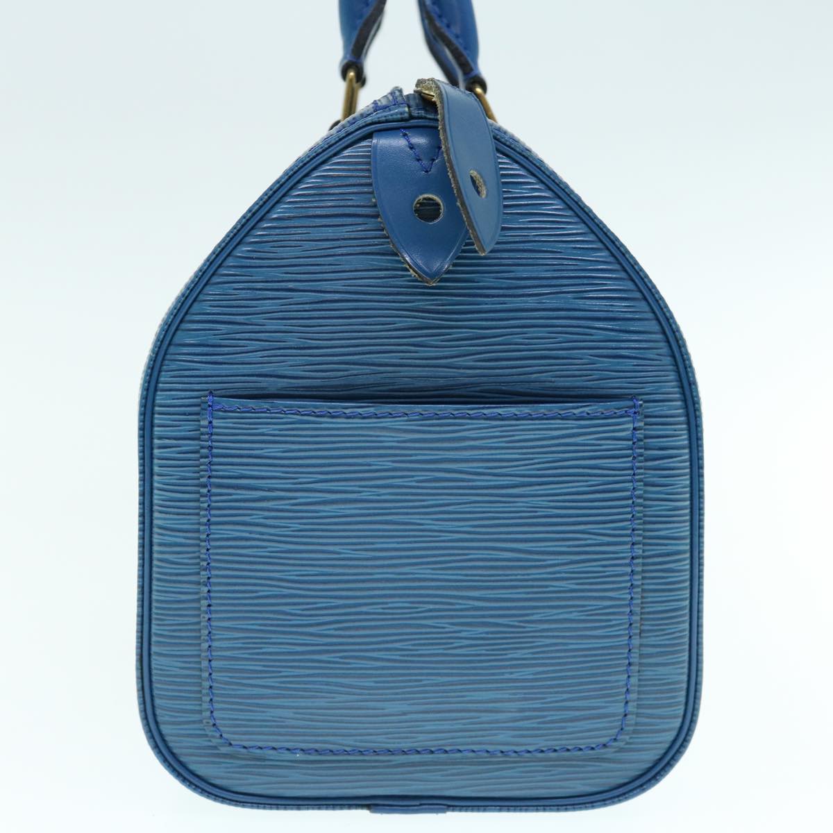 LOUIS VUITTON Epi Speedy 25 Hand Bag Toledo Blue M43015 LV 64466