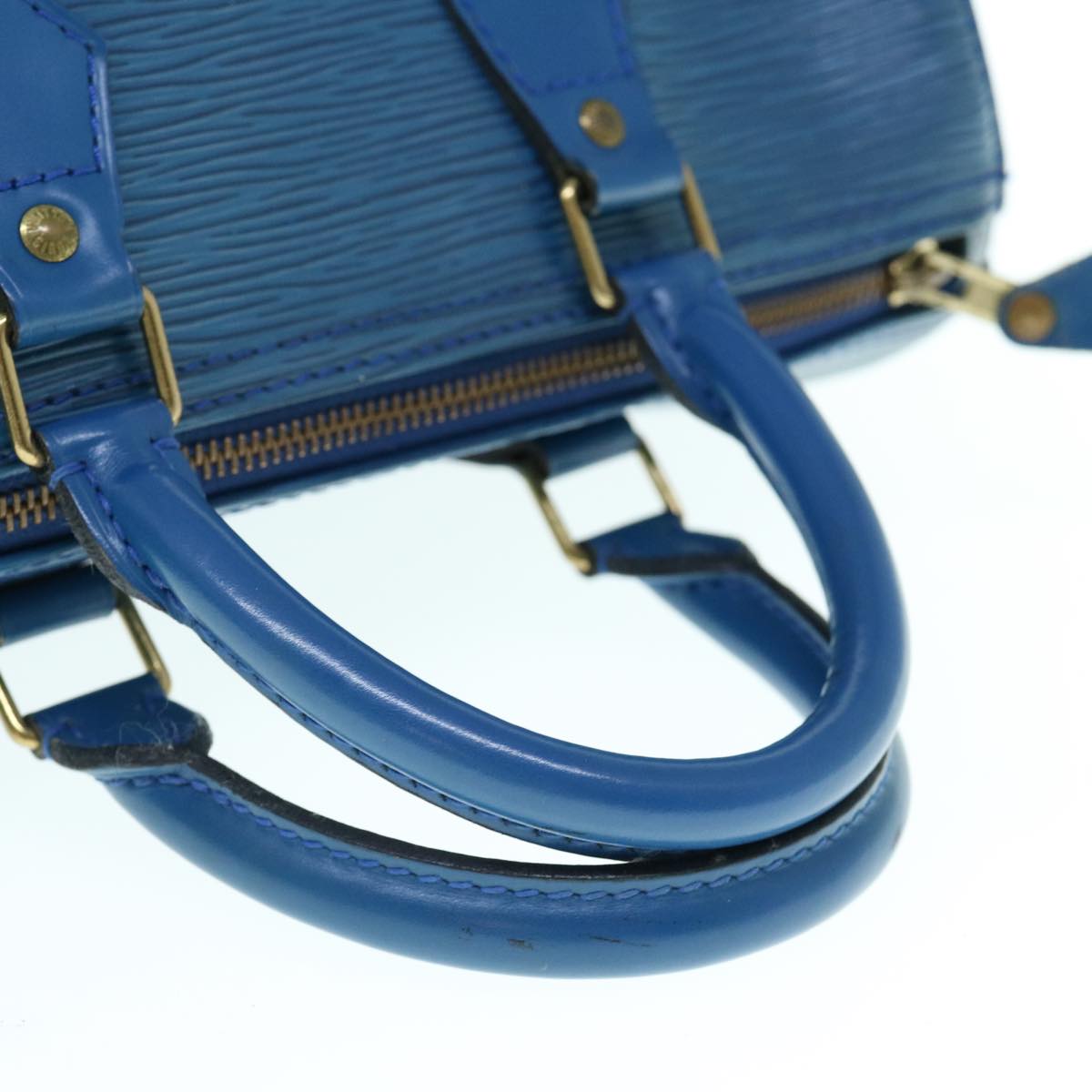LOUIS VUITTON Epi Speedy 25 Hand Bag Toledo Blue M43015 LV 64466
