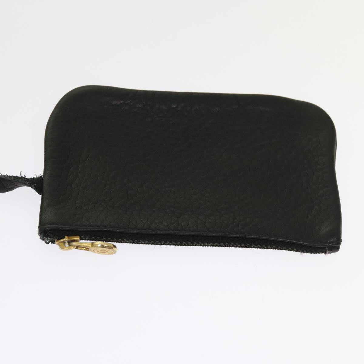 FENDI Pouch Leather Black 64473