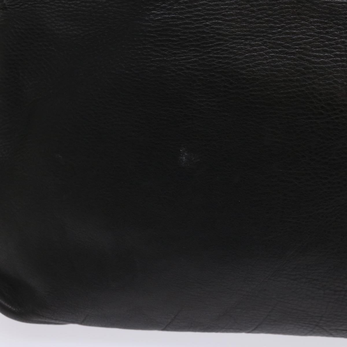 FENDI Pouch Leather Black 64473