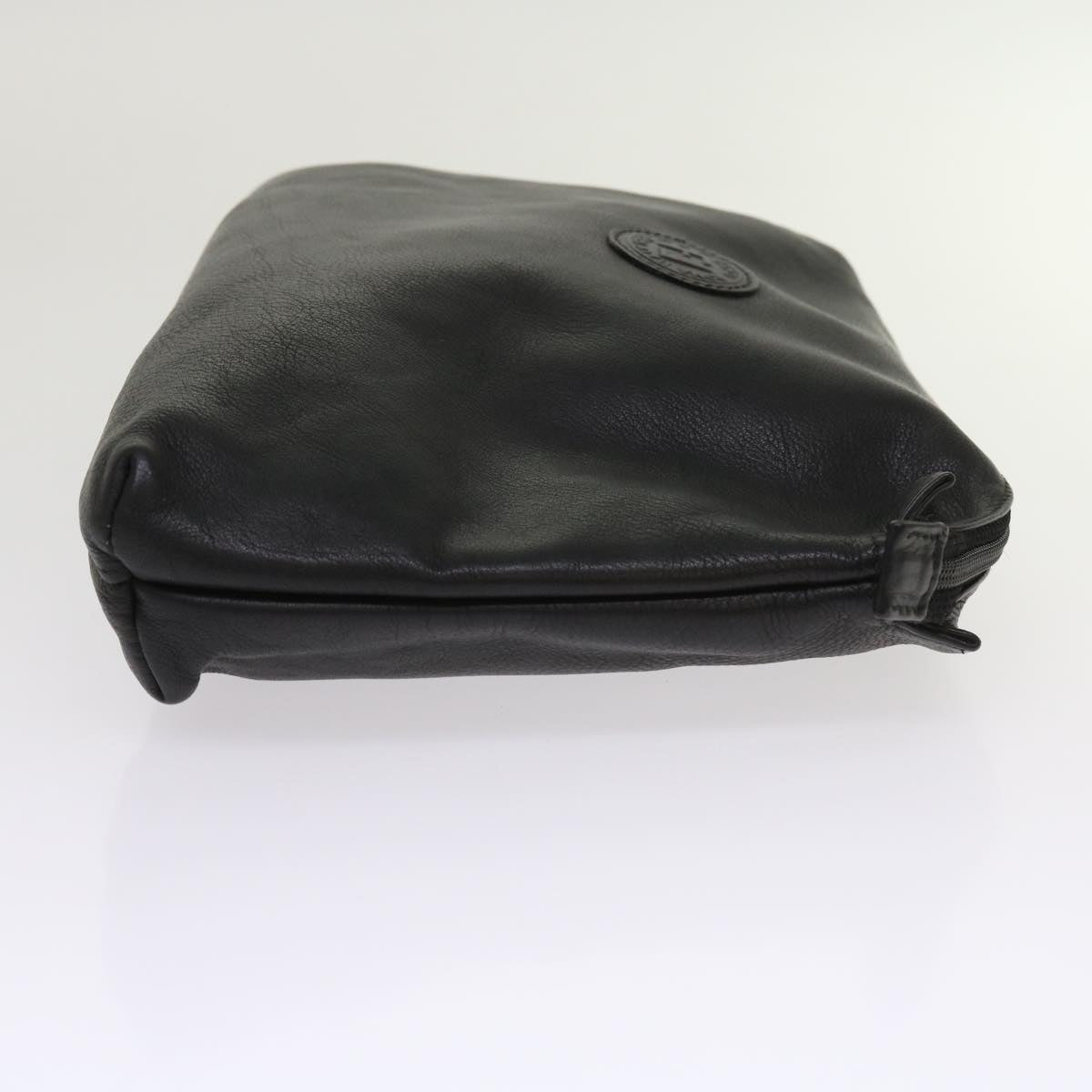 FENDI Pouch Leather Black 64473