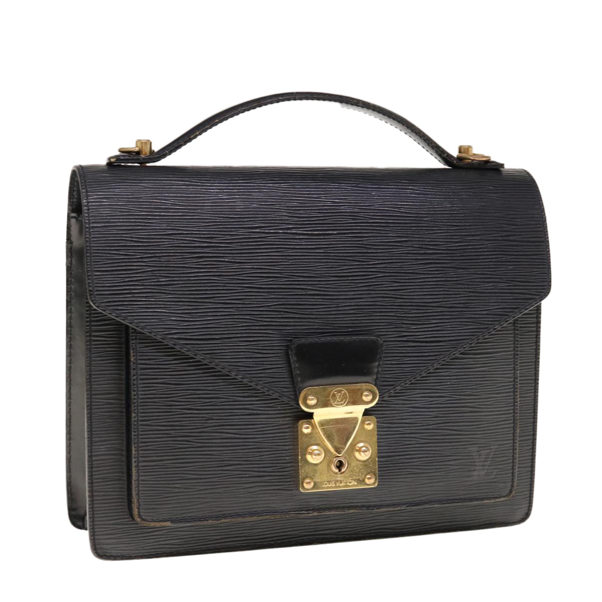 LOUIS VUITTON Epi Monceau 28 Hand Bag Black M52122 LV 64537