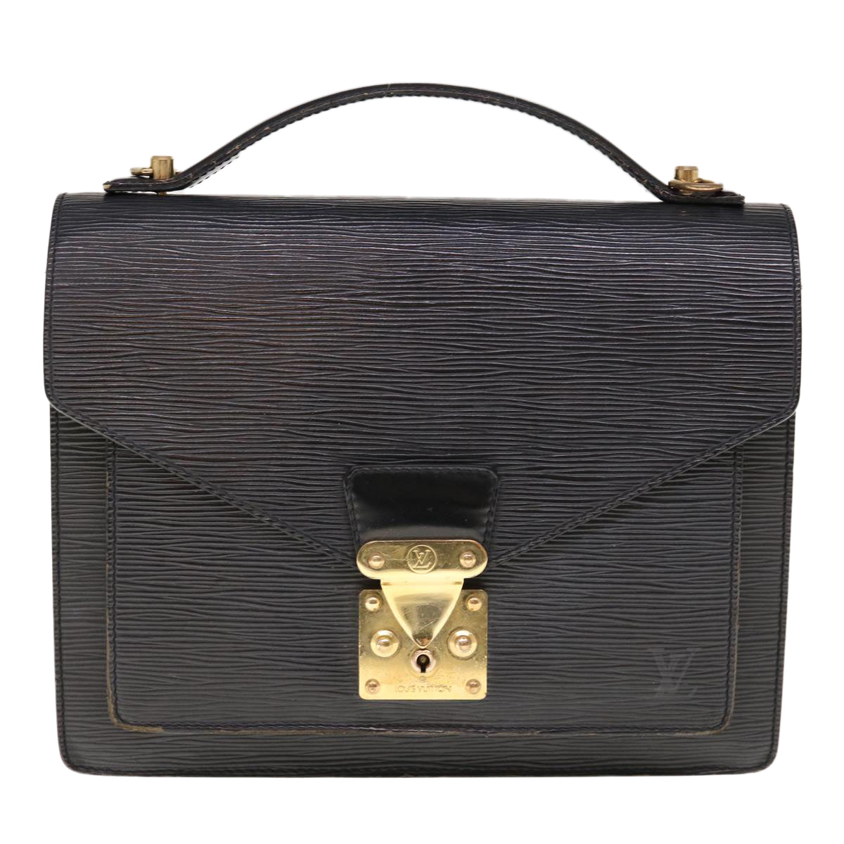 LOUIS VUITTON Epi Monceau 28 Hand Bag Black M52122 LV 64537