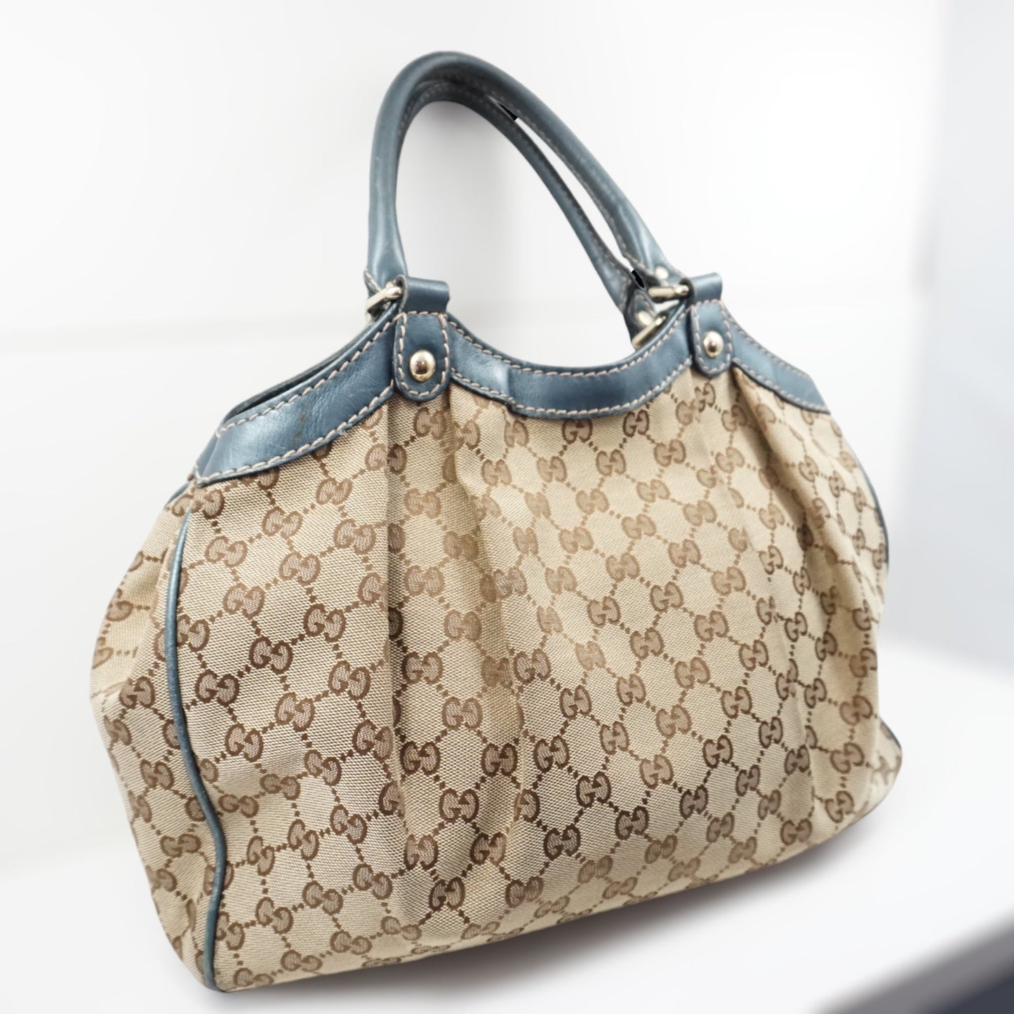 Gucci Skuldertaske BlÃƒÆ’Ã‚Â¥ LÃƒÆ’Ã‚Â¦der