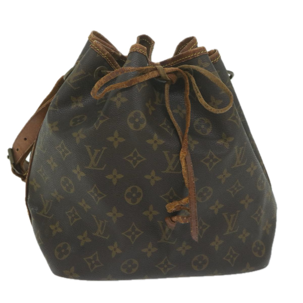 LOUIS VUITTON Monogram Petit Noe Shoulder Bag M42226 LV 64565