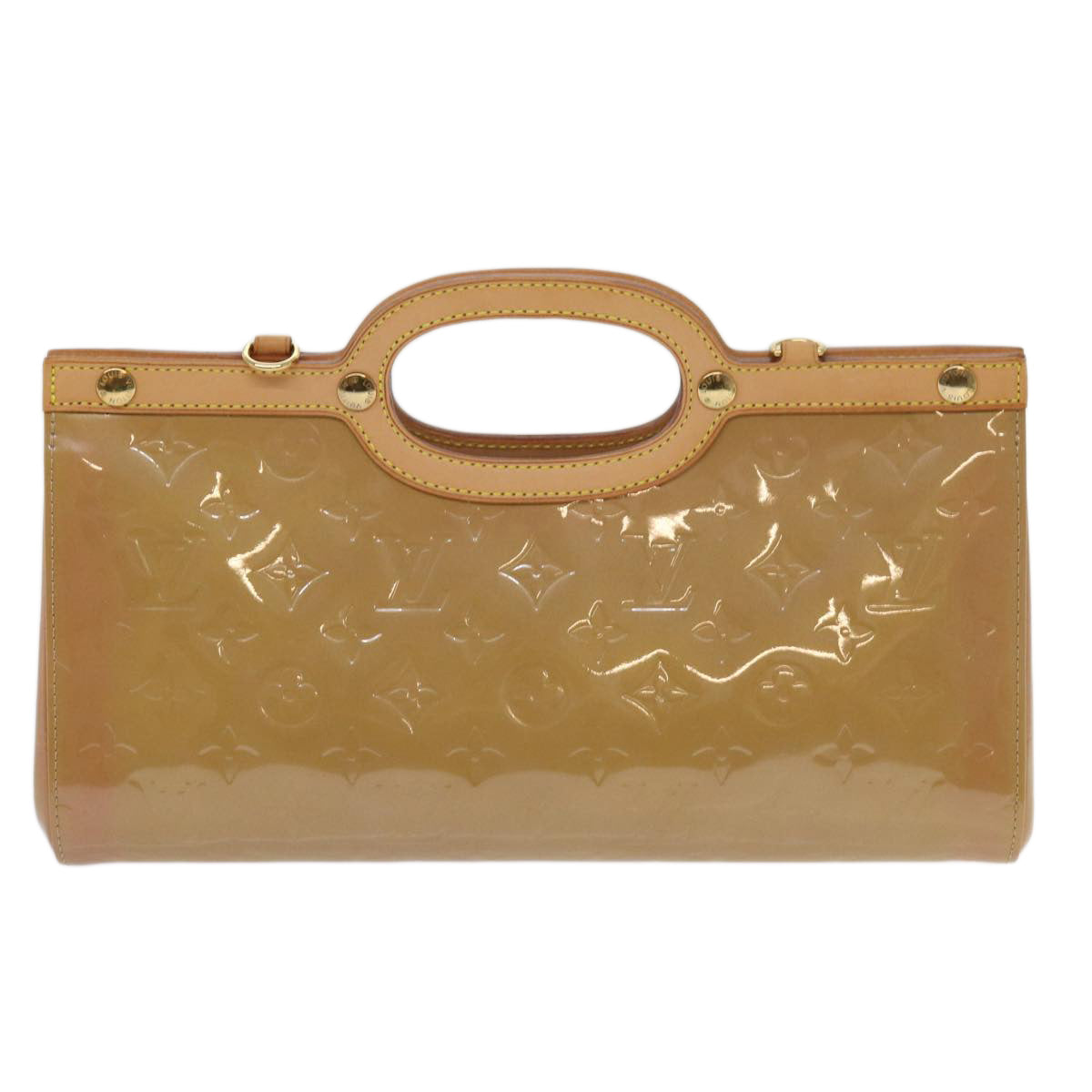 LOUIS VUITTON Monogram Vernis Roxbury Drive Hand Bag Noisette M91372 64573A