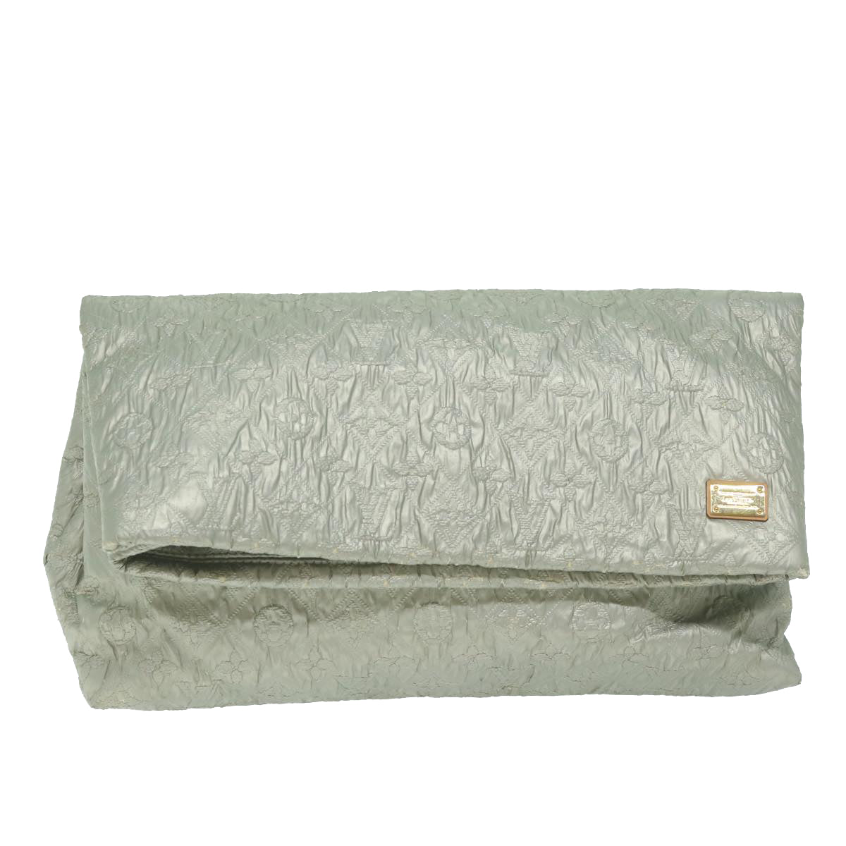 LOUIS VUITTON Monogram Lime Light Clutch PM Bag Silver M95576 LV 64575