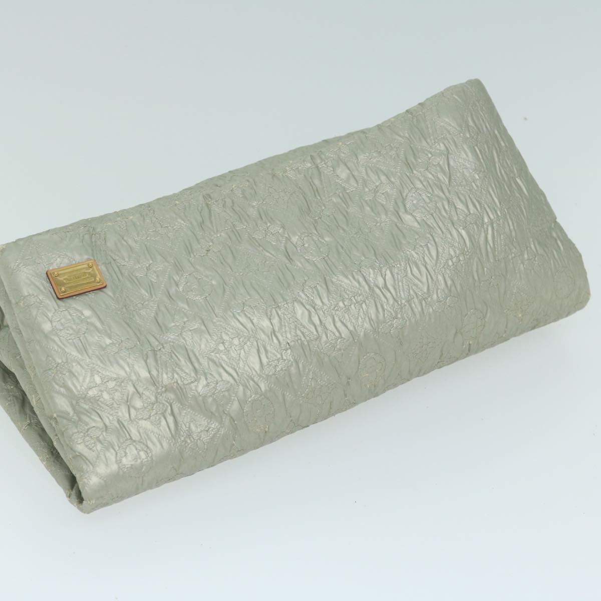 LOUIS VUITTON Monogram Lime Light Clutch PM Bag Silver M95576 LV 64575
