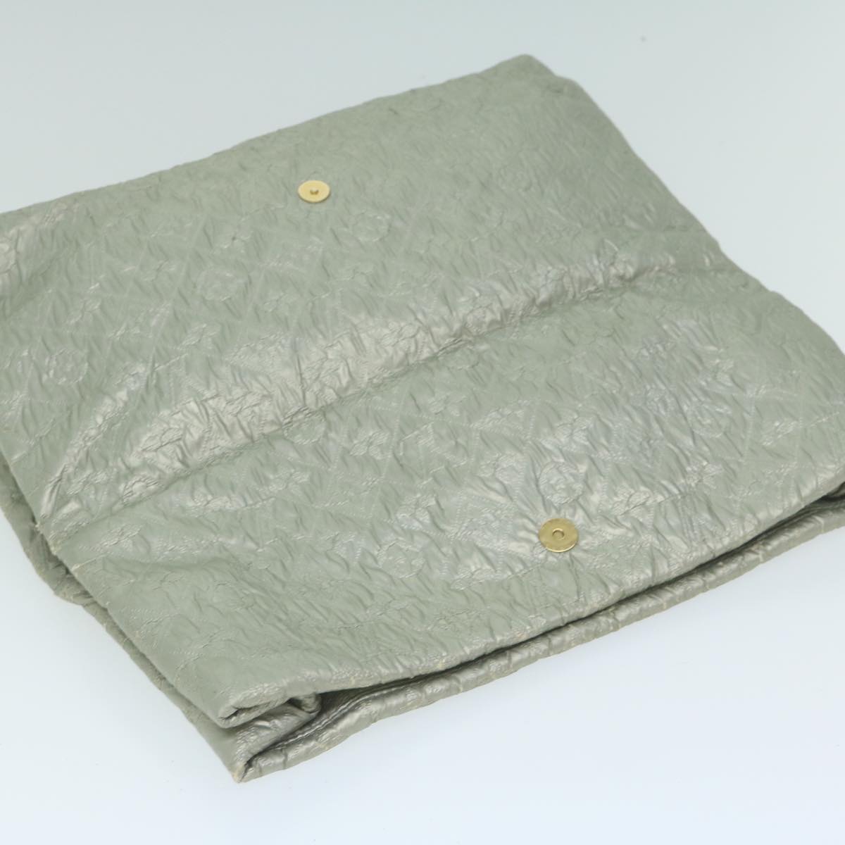 LOUIS VUITTON Monogram Lime Light Clutch PM Bag Silver M95576 LV 64575