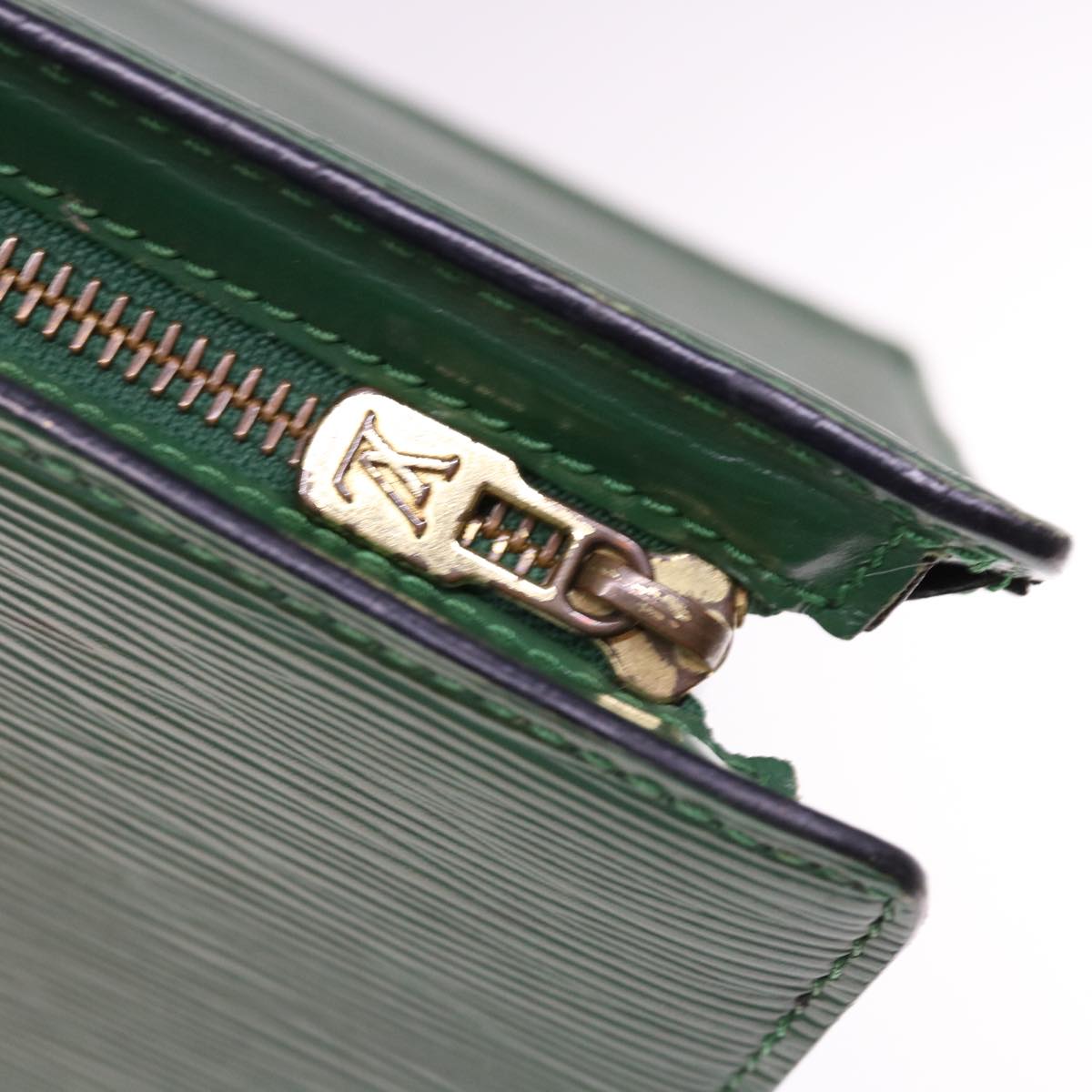 LOUIS VUITTON Epi Sac Triangle Hand Bag Green M52094 LV 64584