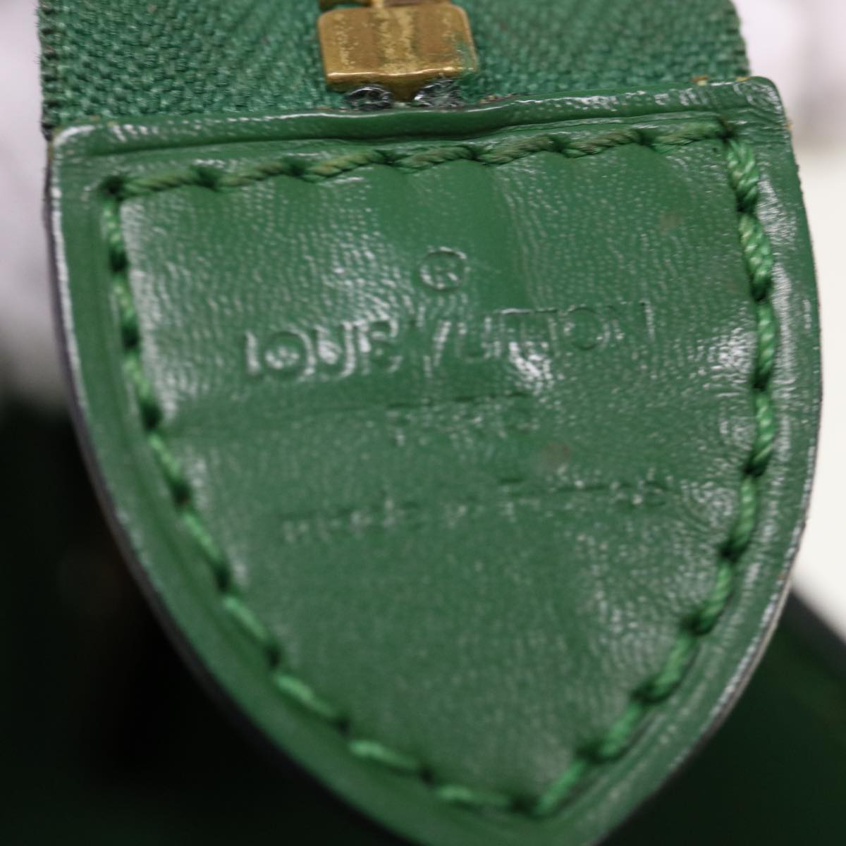 LOUIS VUITTON Epi Sac Triangle Hand Bag Green M52094 LV 64584