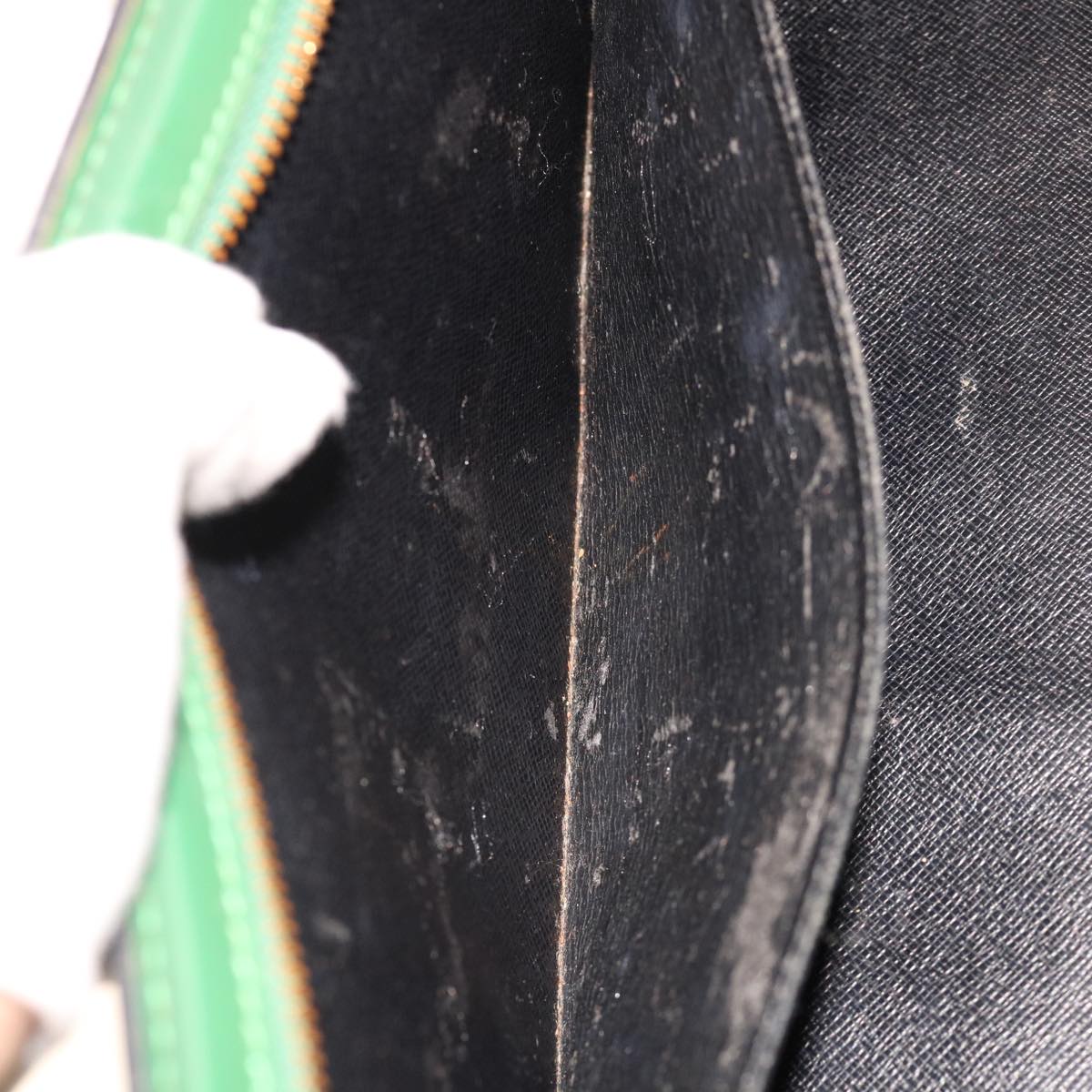 LOUIS VUITTON Epi Sac Triangle Hand Bag Green M52094 LV 64584