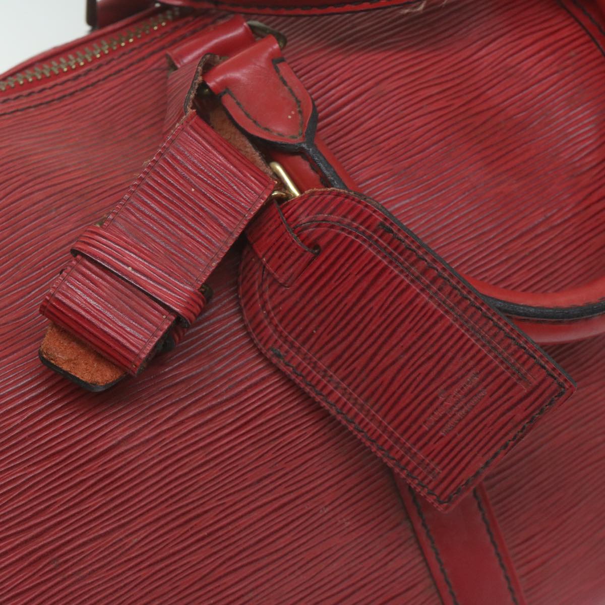 LOUIS VUITTON Epi Keepall 45 Boston Bag Red M42977 LV 64610
