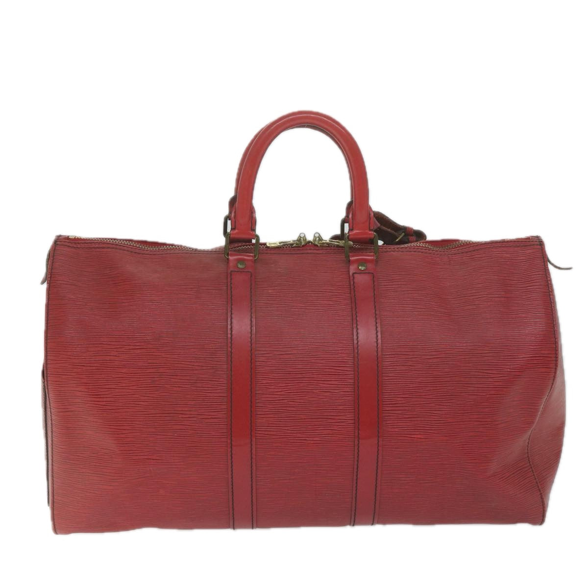 LOUIS VUITTON Epi Keepall 45 Boston Bag Red M42977 LV 64610