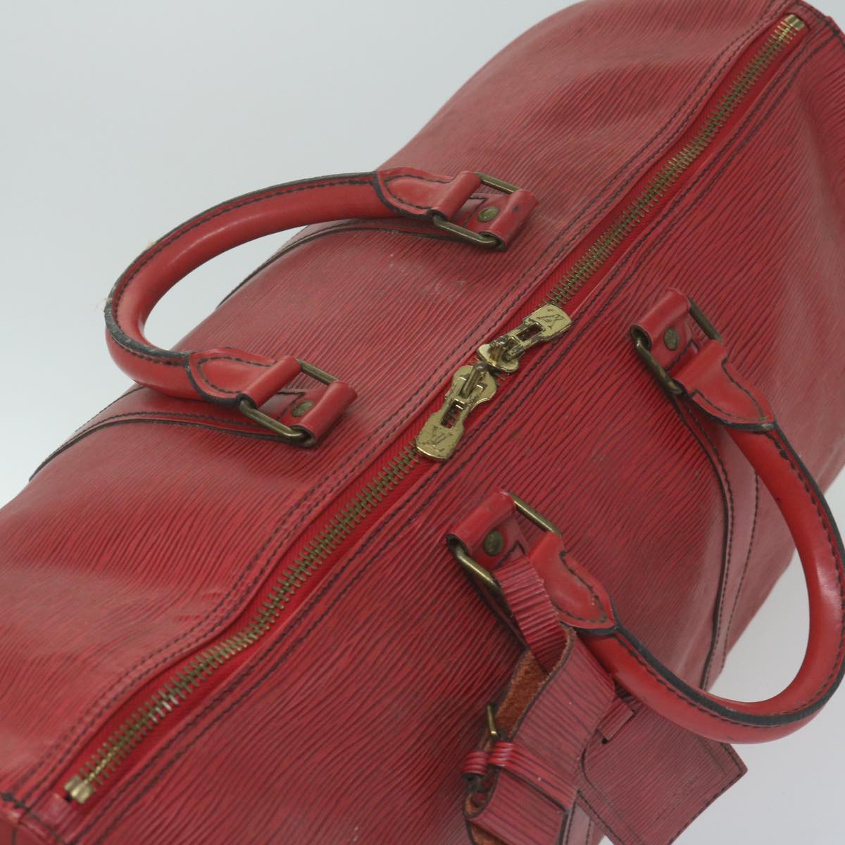 LOUIS VUITTON Epi Keepall 45 Boston Bag Red M42977 LV 64610