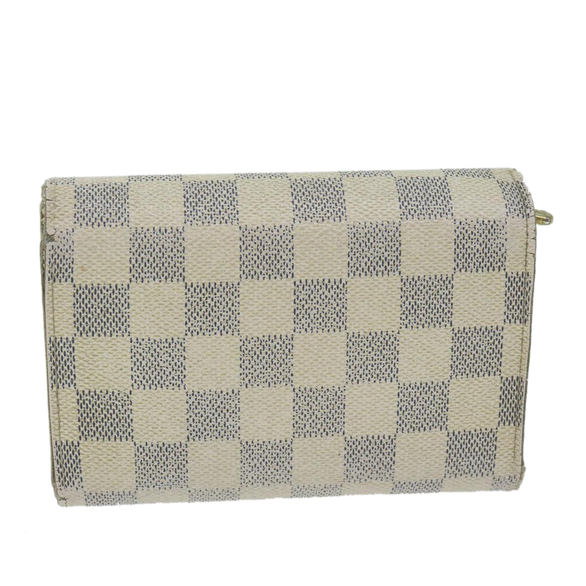 LOUIS VUITTON Damier Azur Portefeuille Alexandra Wallet N63068 LV 64617