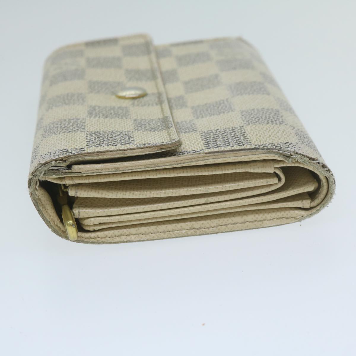 LOUIS VUITTON Damier Azur Portefeuille Alexandra Wallet N63068 LV 64617