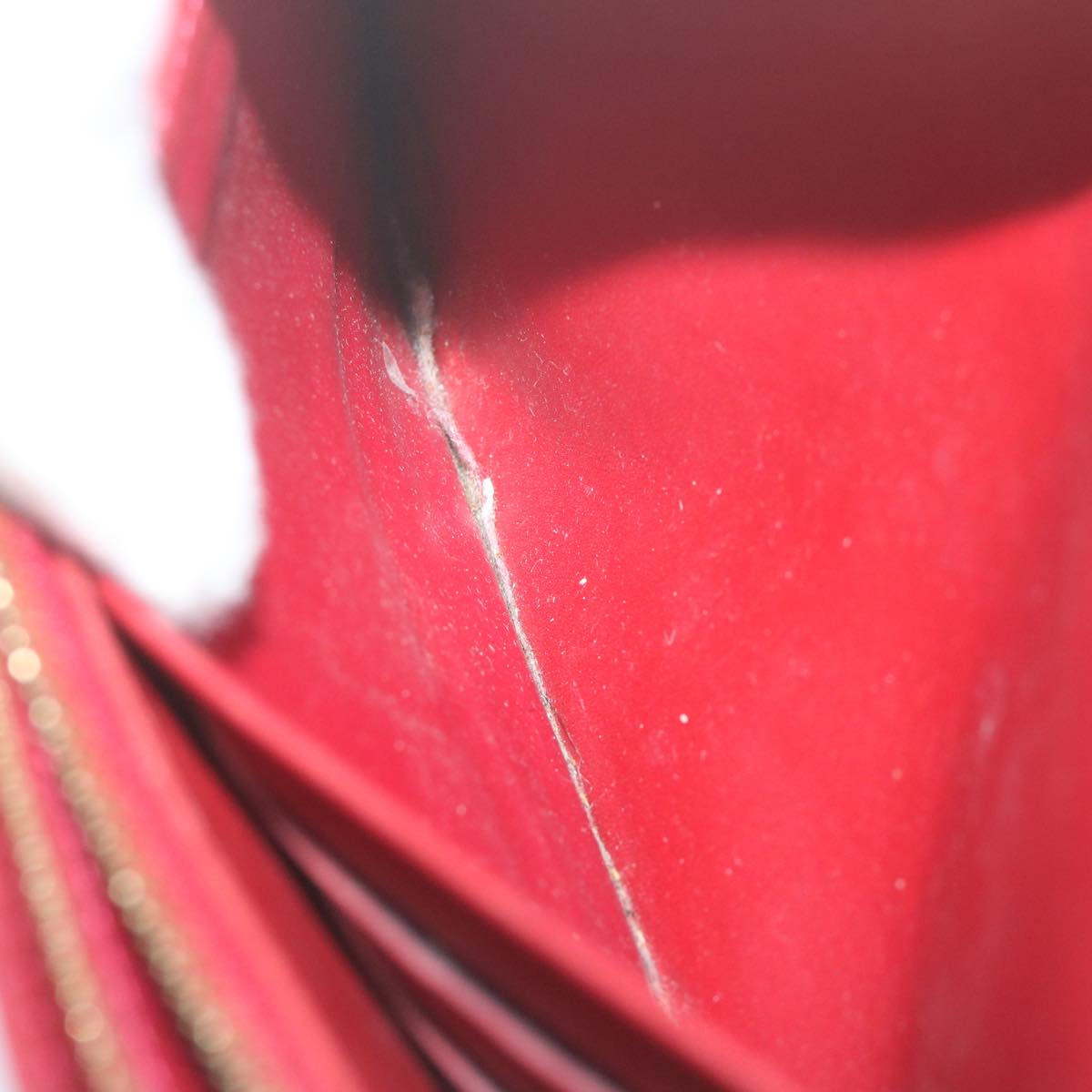 LOUIS VUITTON Vernis Portefeiulle Sarah Long Wallet Red M93530 LV 64625