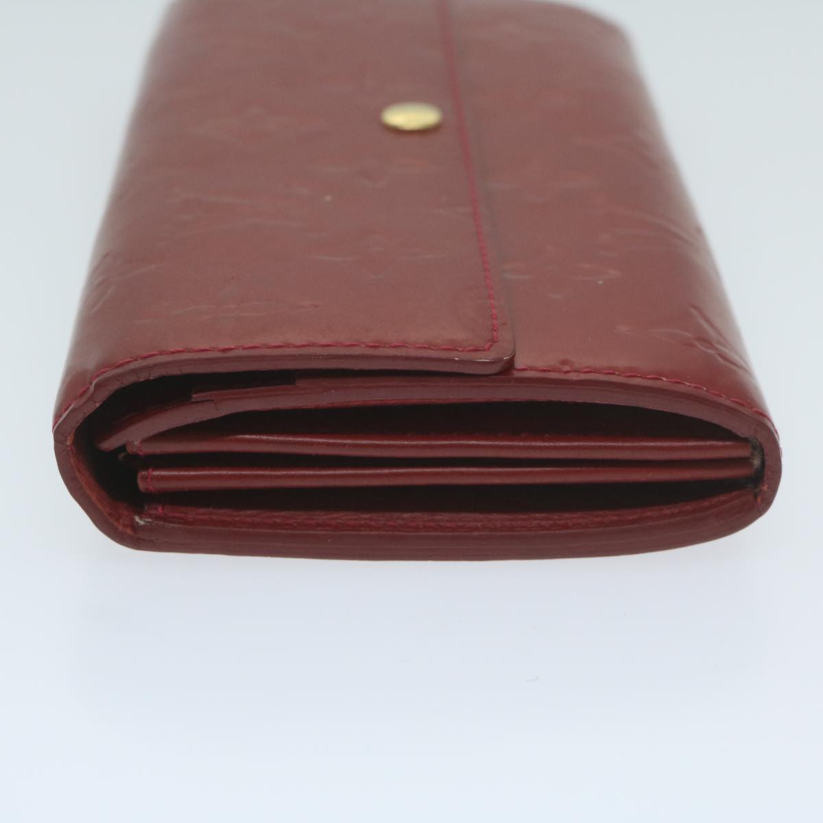 LOUIS VUITTON Vernis Portefeiulle Sarah Long Wallet Red M93530 LV 64625