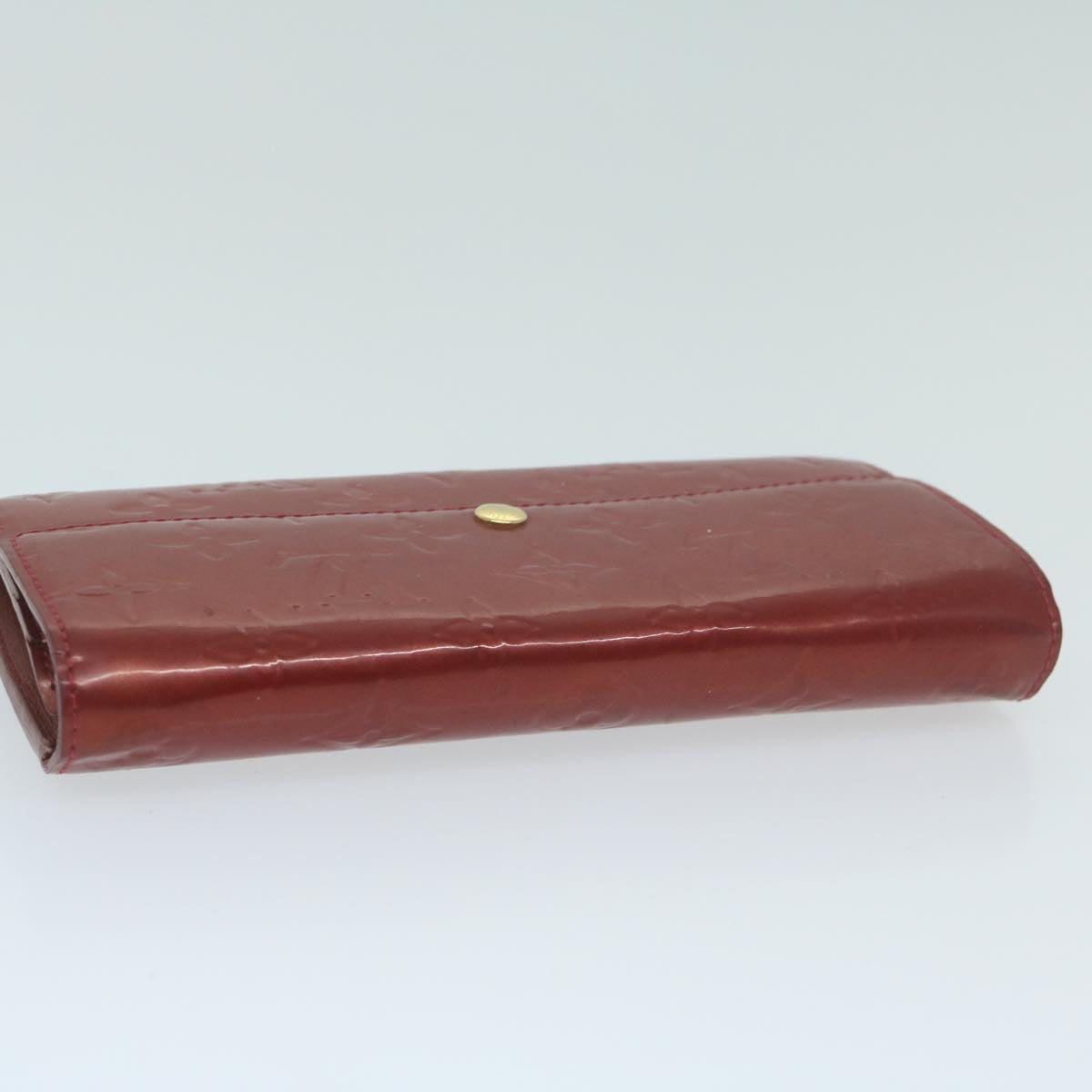 LOUIS VUITTON Vernis Portefeiulle Sarah Long Wallet Red M93530 LV 64625