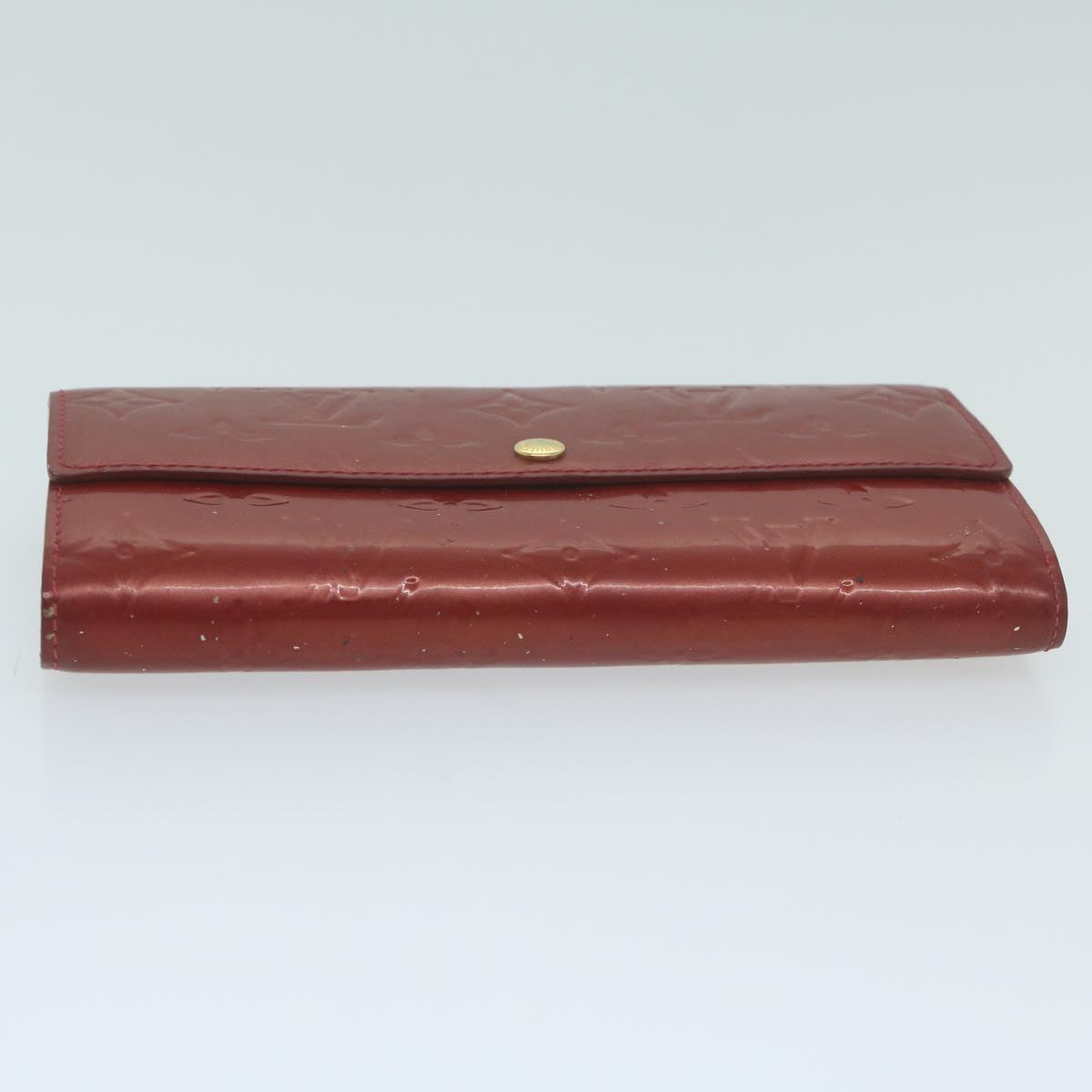 LOUIS VUITTON Vernis Portefeiulle Sarah Long Wallet Red M93530 LV 64625