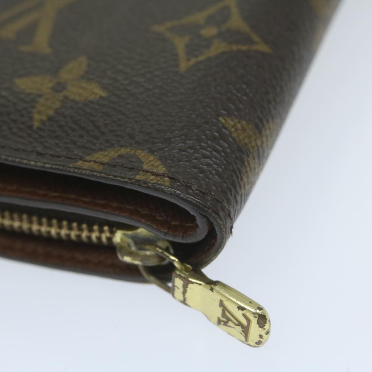 LOUIS VUITTON Monogram Porto Papie Zip Wallet M61207 LV 64626